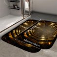 thumbnail image 2 of 1pc Golden Hexagonal Tunnel Absorbent Non-Slip Bathroom Thickened Flannel Rug Decor,Soft,Quick Drying,Suitable For Indoor/outdoor Use,Bathrooms,Bedrooms,Kitchens,Terrace,Laundry Rooms,16"x24", 2 of 9