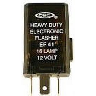 CEC Industries EF32SS-R Heavy Duty LED Flasher - Self-Adjusting 20mA To 25A, 2-Terminal Round Flasher