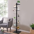 thumbnail image 2 of ToppiJoy 9-Tier Rotating Spine Bookshelf, Vertical Spine Book Tower, Metal Bookcase Book Organizer Black, 2 of 17