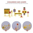 thumbnail image 6 of ULTNICE Mini Traffic Signs Set Yellow Traffic Knowledge Education for Children, 6 of 8