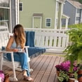 thumbnail image 3 of Amish Heavy Duty 800 Lb Mission Treated Porch Swing with Hanging Chains (4 Foot, Semi-Solid White Stain), 3 of 8