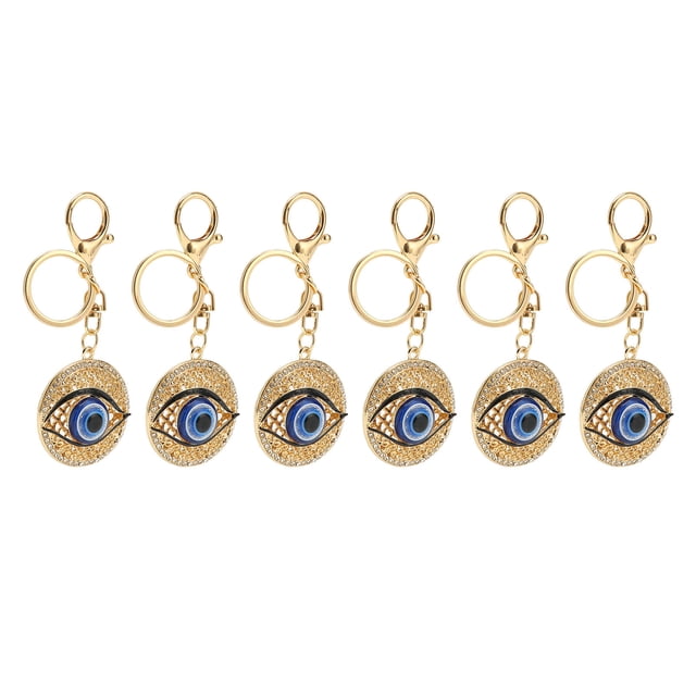 Llavero Decorativo, Hermoso Llavero De Ojo De Diamantes De Imitación De Metal Multifuncional Portátil Con Clip De Mosquetón Para Bolsa Colgante ANGGREK Arte y Manualidades