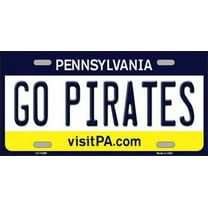 Go Pirates Pennsylvania State Metal Vanity License Plate