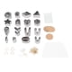 thumbnail image 2 of Juego de cortadores de arcilla polimérica, 30 formas circulares, 60 accesorios para pendientes, herramientas de arcilla polimérica con bolsas para hacer joyería y manualidades, 2 of 12