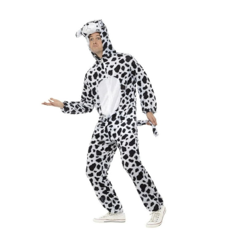 Dalmatian Costume Adult White Black Jumpsuit Dalmatian Costume Adult White Black Jumpsuit