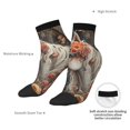thumbnail image 6 of Sigee Vintage Floral White Horse for Crew Soft Moisture-wicking Socks ,Cushion Moisture Wicking Boot Socks for Men and Women, 6 of 7