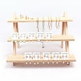thumbnail image 4 of destyer 3 Layers Wood Jewelry Holder Stand Showcase Earrings Card Storage Rack, 4 of 7