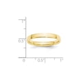 thumbnail image 2 of 10k Yellow Gold Solid Polished Lightweight 3mm Ltw Comfort-Fit Band Size 10.5 Ring Ring for Women and Men, 2 of 2