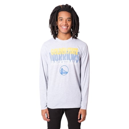 Ultra Game NBA Golden State Warriors Mens Supreme Long Sleeve Pullover Tee Shirt, Heather Gray, XX-Large