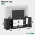 thumbnail image 5 of Bestier LED TV Stand for TVs up to 65", Entertainment Center with Power Outlet & Storage Cabinet, Carbon Fiber, 5 of 11