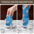 thumbnail image 6 of 2 Pcs Pioneer Flower Floral Print Pattern Kitchen Towels, Funny Microfiber Dish Towel Set, 18" X 26" Tea Towels, 6 of 6