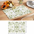thumbnail image 6 of Summer Plants Placemats Set of 6 Green Leaves Pastoral Retro Garden Place Mats Indoor Wipeable Table Mats Washable Cloth Dining Table Placemats for Kitchen Holiday Party Home Decor 13x19 Inch, 6 of 9