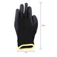 thumbnail image 4 of Guantes de trabajo de seguridad de nailon PU de color negro con revestimiento de palma y tira amarilla (S), 4 of 5
