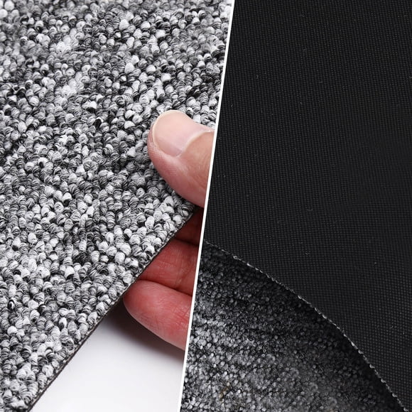 RENACLIPY 20Pcs DIY Tile Floor Mats Grey Polypropylene Fiber Office Carpet Safe Material
