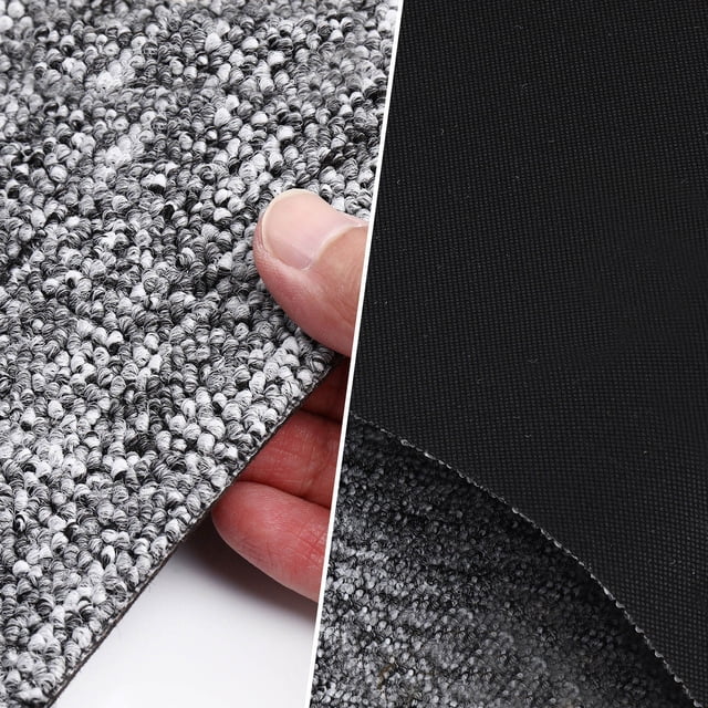 RENACLIPY 20Pcs DIY Tile Floor Mats Grey Polypropylene Fiber Office Carpet Safe Material
