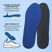 Inocep Heat-Formable Orthotic Insoles – Full-Length Rigid Arch Inserts for Flat Feet, Low Arches, Cushioning Comfort, Custom Footwear Fit & Daily Wear- Size D (M 8-8.5 / W 10-10.5)