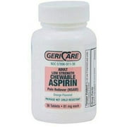 Geri-Care Low Strength Chewable Aspirin Tablets, 81 mg, 36 Count