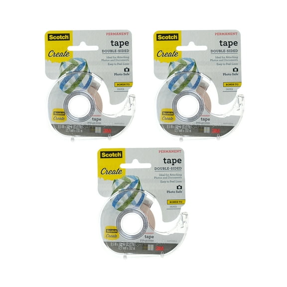 Scotch Create Double-Sided Mending Tape 1/2 In. X 8.33 Yd. Roll [Pack Of 3] (3PK-002)