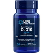 Life Extension Super Ubiquinol CoQ10 with Enhanced Mitochondrial Support  200 mg, Shilajit  Promotes Heart Health, Helps Relieve General Fatigue, Cell Energy, Oxidative Stress  Gluten-Free, Non-GMO