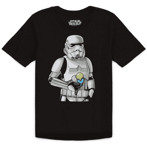 Star Wars Boys Storm Trooper Soldier Ice Cream T-Shirt, Sizes 4-16