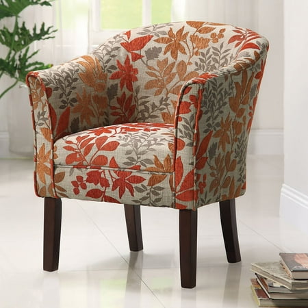 Coaster Company Arcadia Barrel Accent Chair Beige Red Orange