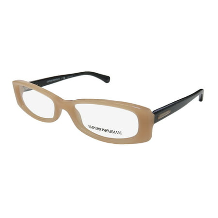 New Emporio Armani 3007 Womens/Ladies Designer Full-Rim Nude / Black Glamorous Elegant Stylish Frame Demo Lenses 51-16-135 Flexible Hinges Eyeglasses/Eye Glasses