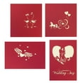 thumbnail image 7 of Wrapables® 3D Pop-Up Greeting Cards for Birthday, Thank you, Anniversary, Wedding, Holidays (Set of 4), Wedding (Lovers Arc, Horse Carriage, Love Birds, Red Hearts), 7 of 7