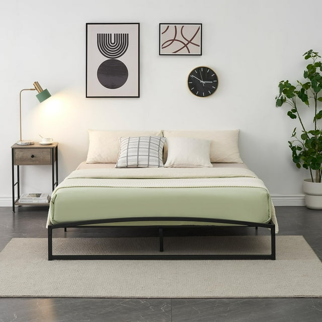 Kojooin Metal Platform Bed, 6" Low Profile Arch Frame, No Box Spring Needed
