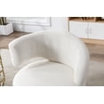 thumbnail image 5 of Mid Century 360 Degree Swivel Cuddle Barrel Accent Sofa Chairs, Round Armchairs with Wide Upholstered, Fluffy Velvet Fabric Chair for Living Room, Bedroom, Office, Waiting Rooms, Beige, 5 of 8