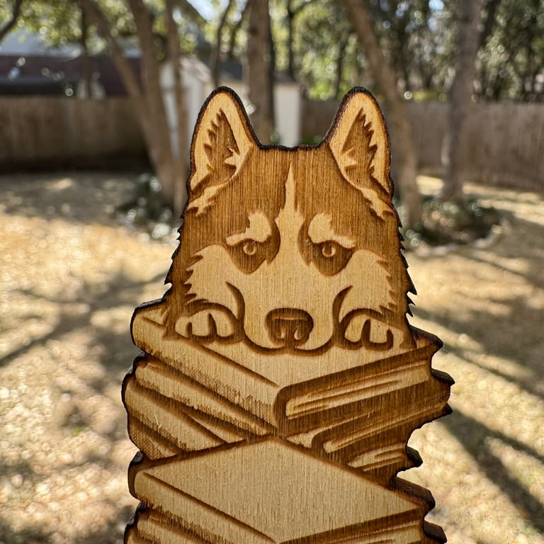 Bookmark - Siberian Husky Dog - Birch wood Bookmark - Siberian Husky Dog - Birch wood
