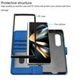 thumbnail image 5 of Wallet Case for Samsung Galaxy Z Fold 4, PU Leather Flip Protective Phone Case Card Slots Holder Pocket Emboss Flower Stand Magnetic Book Case for Samsung Galaxy Z Fold 4 - Darkblue, 5 of 8