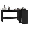 thumbnail image 3 of Study Table Inlife L-Shaped Corner Desk Black 47.2"x55.1"x29.5" Chipboard, 3 of 6