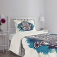 thumbnail image 3 of Ambesonne Evil Eye Quilted Bedspread Set 2 Pcs, Hamsa Brushstrokes, Twin Size, Pale Blue Dark Blue, 3 of 5
