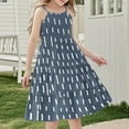 thumbnail image 4 of Nmnitkp Girl Dresses Short Sleeve Dresses Boho Summer Cotton Casual Skater Swing Twirly Sundress & Girl Dress Navy,11 Years, 4 of 7
