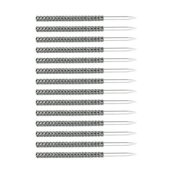 12 Pcs Cake Decorative Sticks Rhinestone Dessert Appetizers Lollipops Cupcake Silver