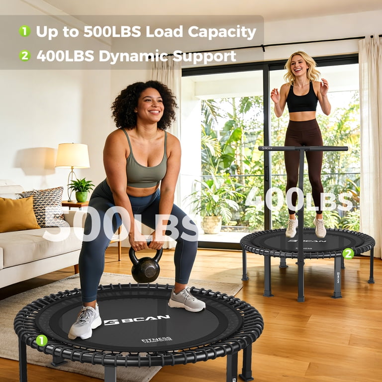 BCAN Rebounder Trampoline, 40 inch, 500 lb Capacity, Soft Land