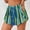 Green, variant on APEXFWDT Women's Striped Knit Beach Shorts Hollow Out Drawstring Shorts Bikini Cover Up,M,Green