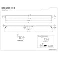 thumbnail image 3 of Kingston Brass BSF4827 Watercourse 48-Inch Stainless Steel Linear Shower Drain with Reversible Tile Insert and Flat Grate in Brushed Brass, 3 of 8