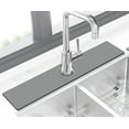 thumbnail image 2 of Kitchen Sink Splash Guard Faucet Mat -2 PC Super Absorbent Fast Drying Mat Sink Gadgets-Splash Guard Behind Faucet Drip Catcher for Kitchen, Bathroom,Sink Mat, Dish Drying Mat, Bathroom(23.5" X 5.5" ), 2 of 5
