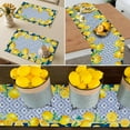 thumbnail image 4 of Capri Blue Lemon Table Runner Summer Italy Tile Burlap Artificial Lemon Fruit Table Runners Farmhouse Coffee Table Center Decor for Home Kitchen Dining Party Patio Indoor Outdoor 13x108 Inch, 4 of 6