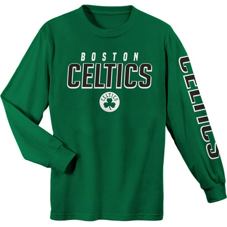 Youth Kelly Green Boston Celtics Team Wordmark Long Sleeve (Boston Celtics Best Players 2019)