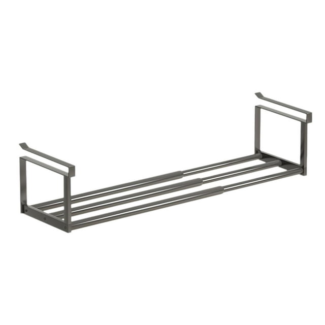 Armoire de Rangement de Salle de Bain Support Suspendu Rétractable pour Pantoufles en Acier Inoxydable 40 à 70 cm Largeur Réglable Profondeur 20 cm Hauteur 10 cm