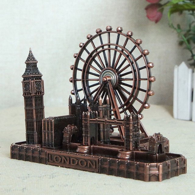 Recuerdos turísticos Metal Big Ben Puente de la Torre Iglesia Accesorios de fotografía Regalos