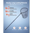 thumbnail image 2 of VEVOR Fishing Net, Landing Nets with Telescopic Handle, Portable Lightweight Stronger 6063 Aluminum Fish Gear, Nylon Covered PVC, Durable and Fish-friendly,26 inch Net Opening for Saltwater Bait Fish, 2 of 9