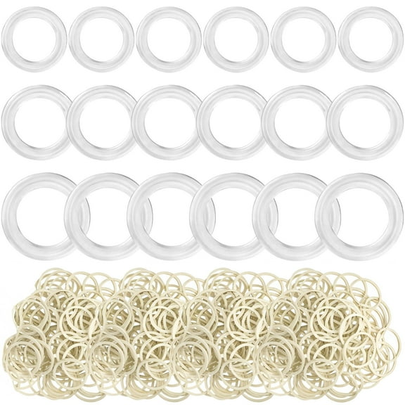 Cinch Clips for Women Clothing, Adjustable Shirt and Dress Cinch Clips, Transparent and Gold, 5 Sizes with 100 Elastic Bands, No Sewing or Cutting Required for a Perfect Fit
