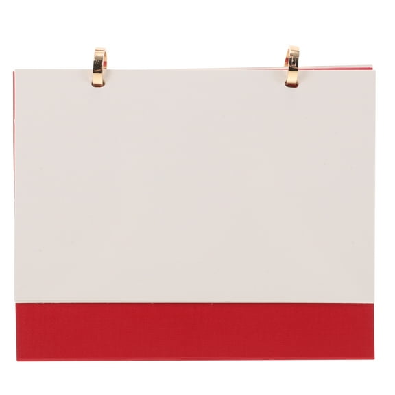 Amosfun Red DIY Blank Calendar with Heat Transfer Print for Desktop Memo and Photo Display