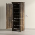 thumbnail image 3 of HOMCOM Garde-Manger de Cuisine 48 Pouces, Armoire de Rangement avec Porte de Grange, Brun, 3 of 9