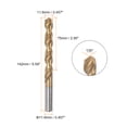 thumbnail image 2 of Helicoidal Barrena 11,6mm Titanio Revestido (HSS-E) M42 Alta Velocidad Acero 8% Cobalto Recto Vástago para Inoxidable Acero Aluminio Aleación Metal, 2 of 5