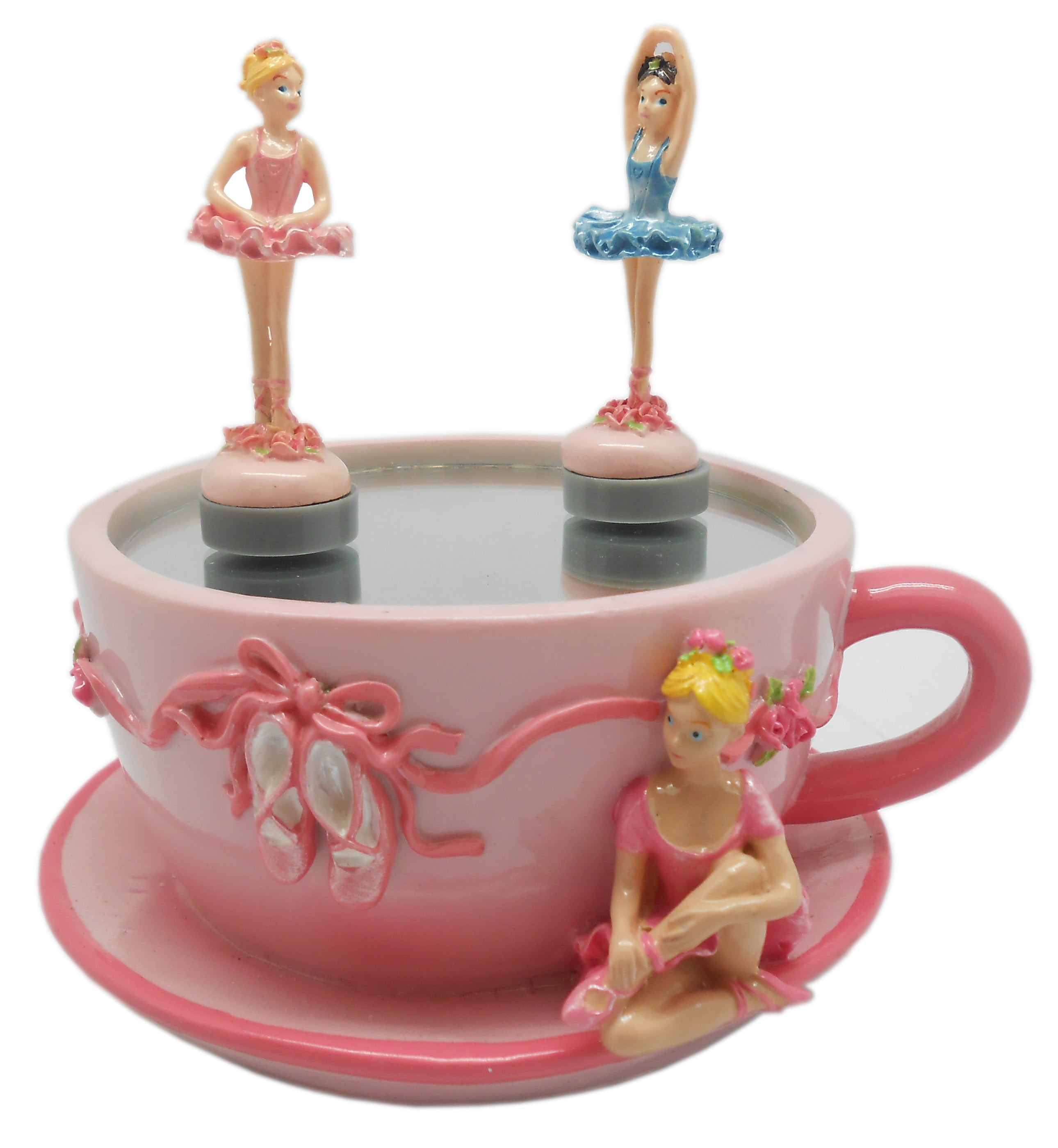 Elegantoss Poly resin Skating Ballerina Mini Cup Shaped Music Box with