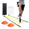 thumbnail image 1 of Juego de equipo de escalera de entrenamiento de escalera de velocidad de agilidad 6M 12 peldaños, mejora la velocidad, potencia y fuerza, perfecto para niños adolescentes oso de fresa  Hogar, 1 of 4